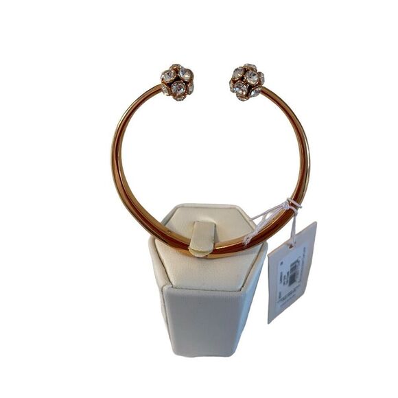 Kate Spade Time to Shine Rose Gold Toned Open Hinged Cuff Bracelet. - Picture 4 of 5